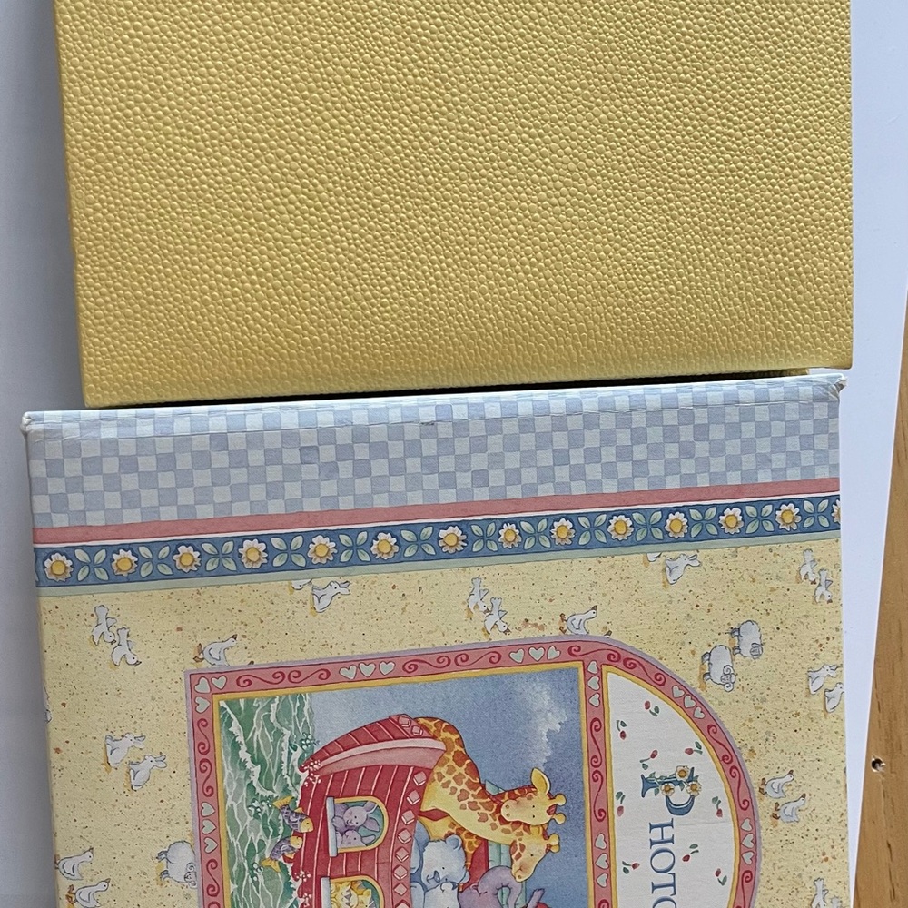 Yellow and Patterned Baby Photo Albums
